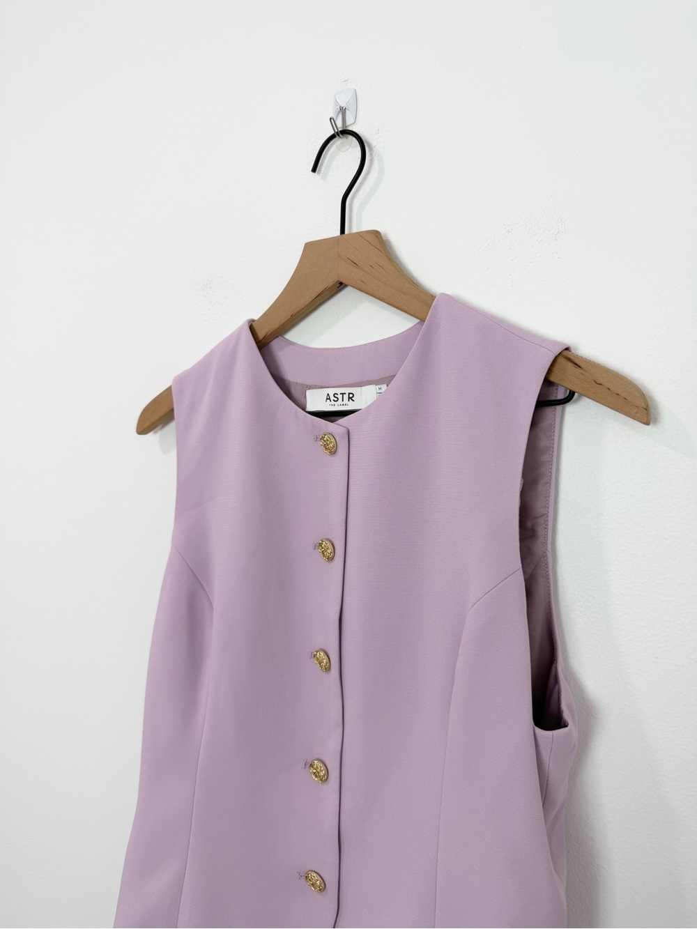 Astr Dilone Vest Mini Dress Lilac Purple Size Medium - Picture 4 of 8